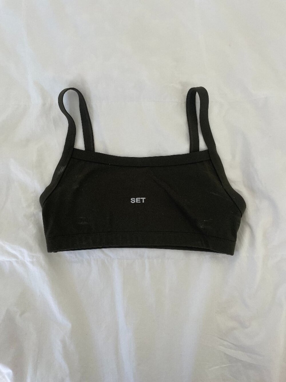 SET Sports Bra Size Small Dark Green/ Grey Color